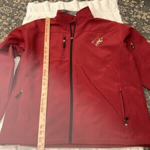 Arizona Coyotes Mens 2XL XXL Jacket Full Zip Red Embroidered NHL Fleece Lined
